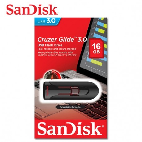 SANDISK CRUZER GLIDE 16GO 3.0 NOIR